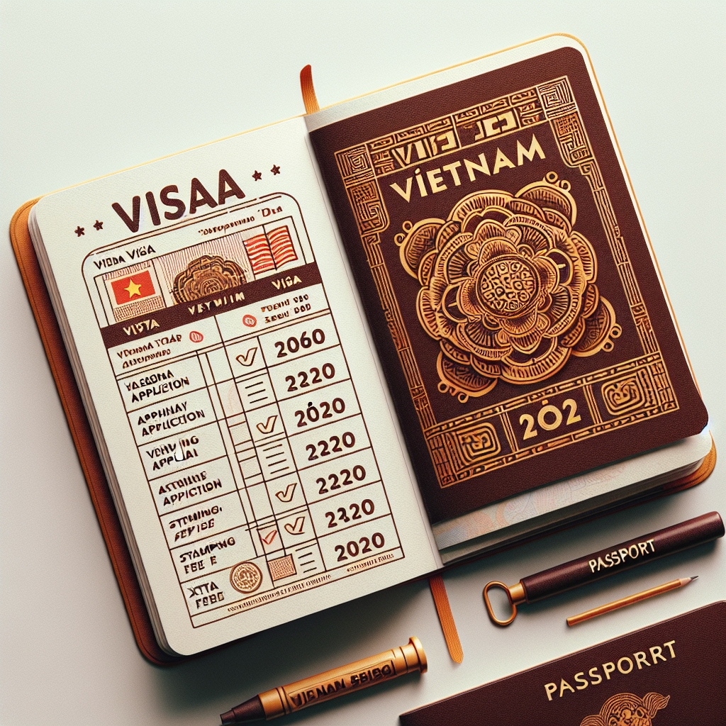 Vietnam visa, passport, and notebook with travel plans, highlighting Vietnam visa cost and fee breakdown for 2026.